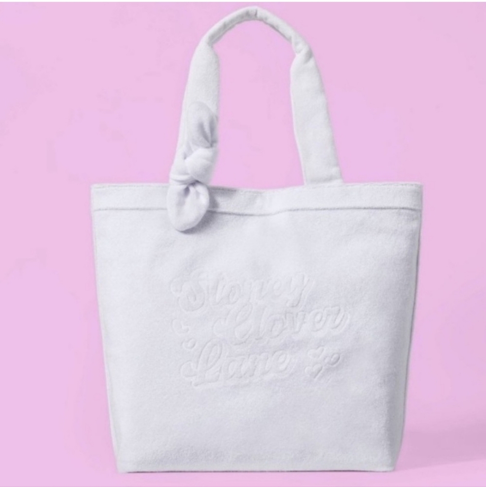 Stoney Clover Lane Target white embossed beach bag tote terrycloth large